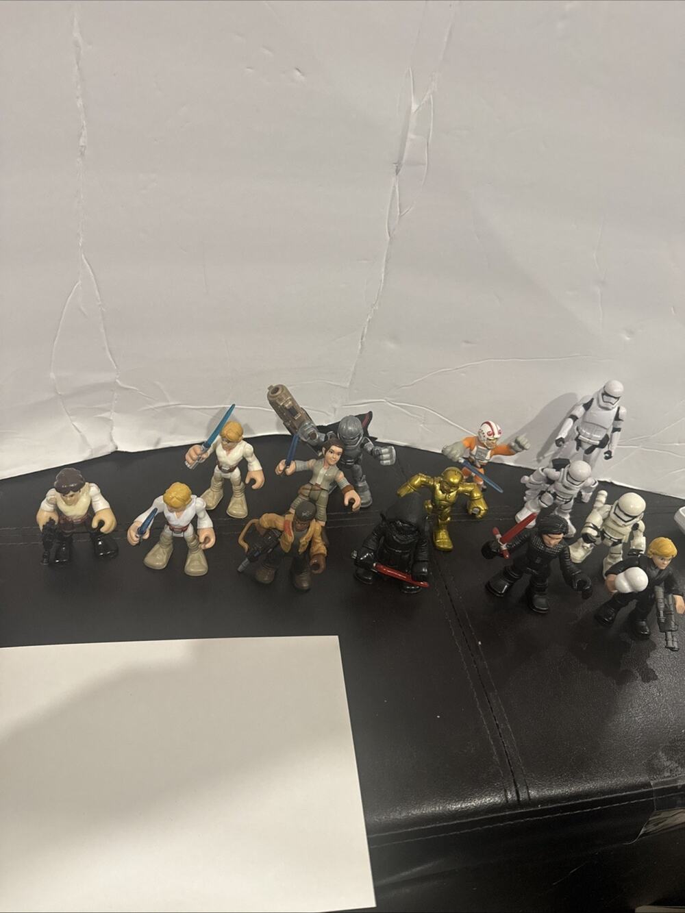 Lot of 14 Star Wars Galactic Heroes Figures Luke Rey Kylo Ren Stormtroopers